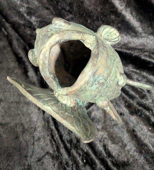 sculptuur, Fish - 15 cm - Brons, Antiquités & Art, Curiosités & Brocante