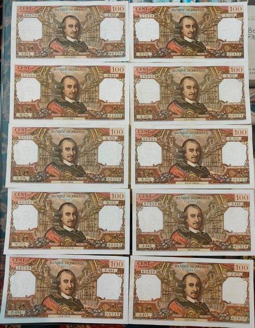 Frankrijk. - 10 x 100 Francs - Various Dates - Pick 149, Postzegels en Munten, Munten | Nederland