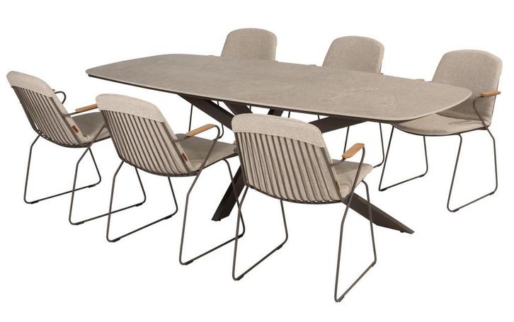 4 Seasons Outdoor Veneto tuinset terre met Prado tafel met, Tuin en Terras, Tuinsets en Loungesets