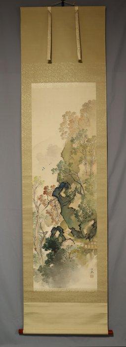 Autumn Valley and Birds- With signature Hakuho Rinsai,, Antiek en Kunst, Antiek | Overige Antiek