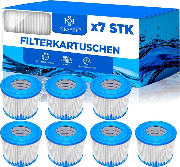 KESSER® Filter voor Whirlpool 7 x filterpatronen, vervanging, Jardin & Terrasse, Accessoires de piscine, Envoi