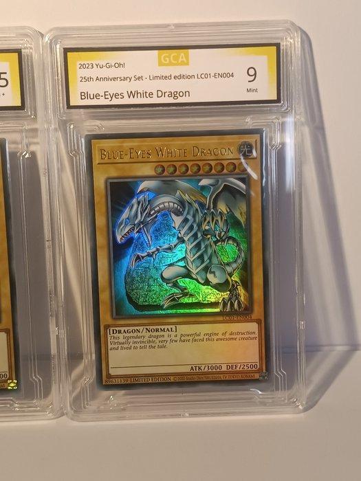 Konami - 3 Card - Yu-Gi-Oh! - Dark Magician, Blue-Eyes White, Verzamelen, Overige Verzamelen