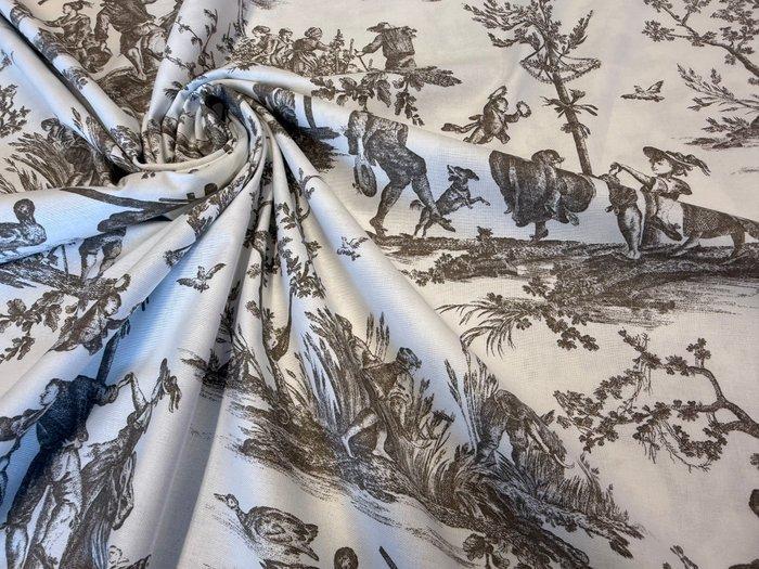 Fête champêtre en toile : une élégance dautrefois - Tissu, Antiek en Kunst, Antiek | Tapijten, Tafelkleden en Textiel