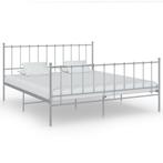 vidaXL Bedframe metaal grijs 140x200 cm, Huis en Inrichting, Verzenden, Nieuw