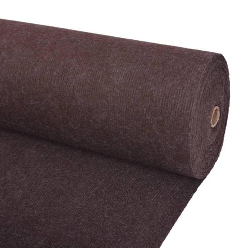 vidaXL Tapijt 1,2x10 m ribstof bruin, Tuin en Terras, Deurmatten, Nieuw, Verzenden