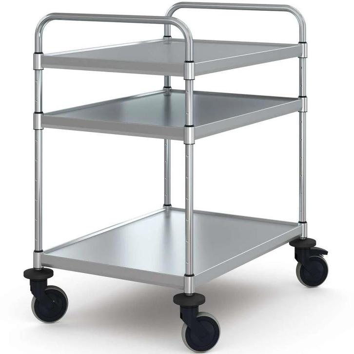 Serveerwagen | VARIOCART | RVS | 3 Niveaus (EN800x600) |, Zakelijke goederen, Horeca | Keukenapparatuur, Nieuw in verpakking, Verzenden