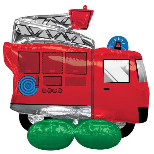 Helium Ballon Brandweerwagen Standaard Leeg 1,06m, Hobby en Vrije tijd, Feestartikelen, Nieuw, Verzenden