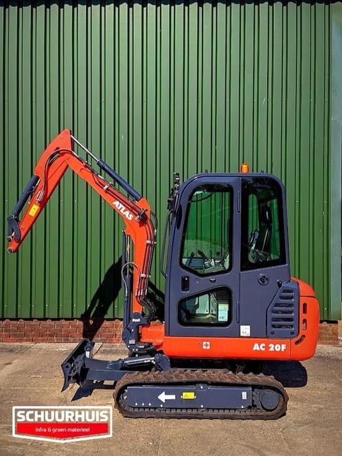 Atlas AC20 F minigraver 1,94t | 2 jaar garantie | + 3 bakken, Articles professionnels, Machines & Construction | Grues & Excavatrices