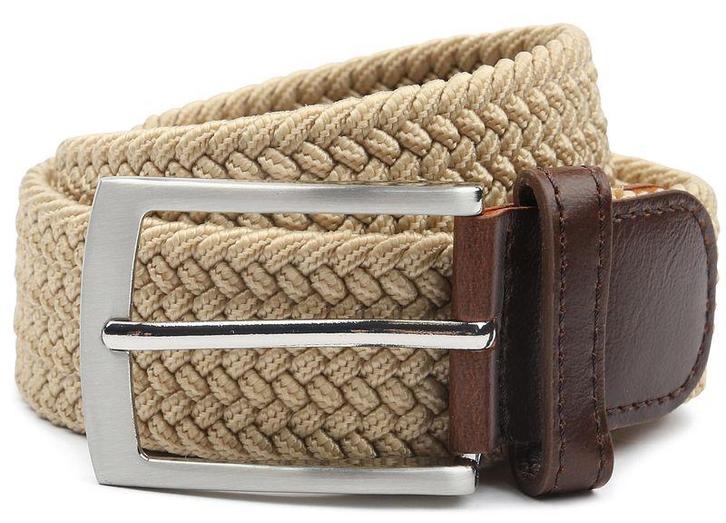 Suitable Geweven Riem Beige maat 105 Heren, Kleding | Heren, Riemen en Ceintuurs, Riem of Ceintuur, Nieuw, Echt leder, Verzenden