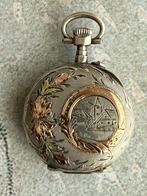 Antique Swiss Pocket Watch - Ornate Silver Case – Circa Late, Nieuw