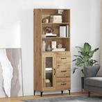 vidaXL Highboard Artisan Eiken 69,5 x 34 x 180 cm Bewerkt, Huis en Inrichting, Kasten | Dressoirs, Verzenden, Nieuw