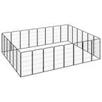 vidaXL Hondenkennel 28 panelen 50x100 cm gepoedercoat staal, Verzenden, Nieuw
