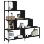 vidaXL Boekenkast 4-laags 139x33,5x149 cm bewerkt hout zwart, Verzenden, Nieuw