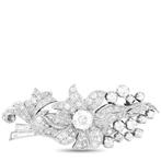 Broche Platina, Platina 4.31ct diamanten broche -  4.31ct.