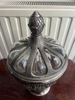 Apothekerspot - Verzilverd messing, bubbelglas