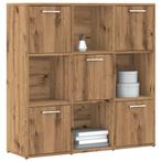vidaXL Boekenrek 90x28x90 cm bewerkt hout artisanaal, Verzenden, Nieuw