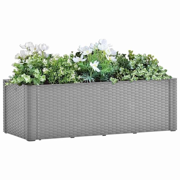 vidaXL Plantenbak verhoogd met bewateringssysteem 100x43x33, Jardin & Terrasse, Pots de fleurs, Envoi