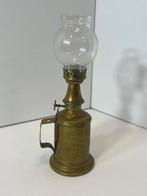 Mre Pigeon - Olielamp (2) - Messing, Glas - Set 2 mooie