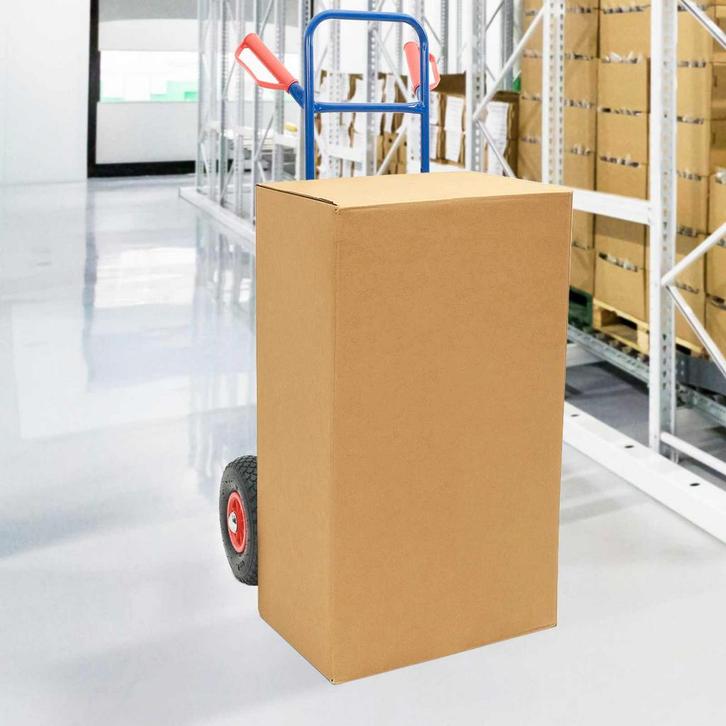 vidaXL Uittrekbare Handwagen Blauw en Rood 49,5 x 53 x 114, Bricolage & Construction, Outillage | Outillage à main, Envoi