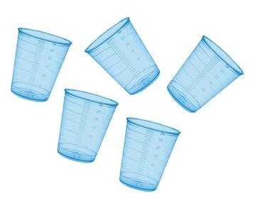 Set van 160 maatbekertjes (30 ml, blauw, schaalverdeling, v beschikbaar voor biedingen