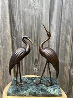 Statue, Kraanvogels - 35 cm - Bronze, Marbre, Antiquités & Art
