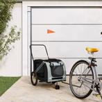 vidaXL Hondenfietstrailer oxford stof en ijzer grijs en, Verzenden, Nieuw