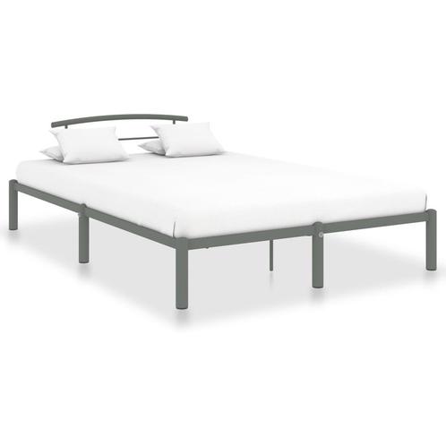 vidaXL Bedframe metaal grijs 140x200 cm, Huis en Inrichting, Slaapkamer | Bedden, Nieuw, Verzenden