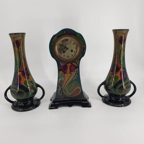 Klok  (3) - Plateelbakkerij Zuid-Holland -  Art Nouveau, Antiek en Kunst, Antiek | Glaswerk en Kristal