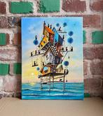 Nataly Grinchenko (XX) - Wonderful scenery of cat town, Antiquités & Art