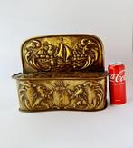 Kandelaar Antieke 19e eeuwse Nederlandse koperen kaarsendoos, Antiek en Kunst