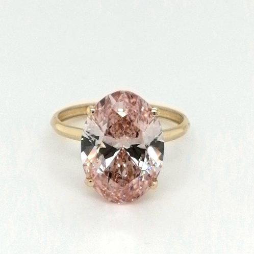 Zonder Minimumprijs - Ring - 14 karaat Geel goud -  5.81ct., Handtassen en Accessoires, Ringen
