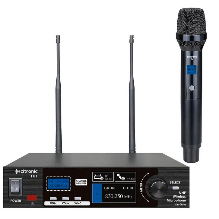 Citronic TU1-H Afstembaar UHF Draadloos Systeem , 1 Hand, Muziek en Instrumenten, Microfoons
