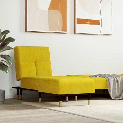vidaXL Chaise longue fluweel geel, Huis en Inrichting, Zetels | Zetels en Chaises Longues, Nieuw, Verzenden