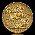 Royaume-Uni. Victoria. 1 Sovereign - Victoria (3rd portrait), Postzegels en Munten