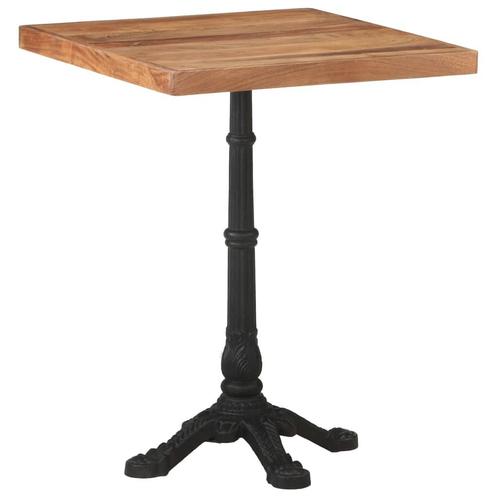 vidaXL Bistrotafel 60x60x76 cm massief acaciahout, Huis en Inrichting, Tafels | Eettafels, Nieuw, Verzenden