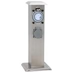 vidaXL Buitenstopcontact op zuil met tijdschakelaar, Doe-het-zelf en Bouw, Verzenden, Nieuw