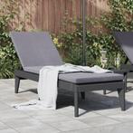 vidaXL Ligbed 186x60x29 cm polypropeen antracietkleurig, Tuin en Terras, Verzenden, Nieuw