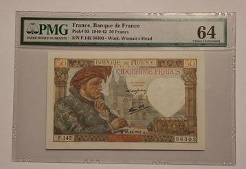 France. - 50 Francs - 1941 - Pick 93  (Sans Prix de Réserve) beschikbaar voor biedingen