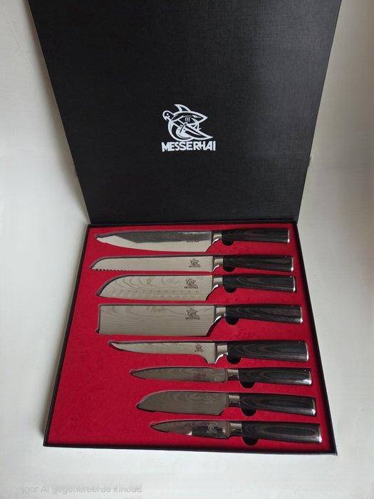 Messerhai-Sakura - Keukenmes - Professionele 8-delige chefs, Antiek en Kunst, Antiek | Keukengerei