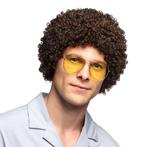 Donkerbruine Pruik Krullen, Hobby en Vrije tijd, Feestartikelen, Verzenden, Nieuw