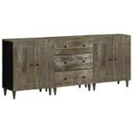 vidaXL 3-delige Dressoirs 60x33,5x75 cm massief mango, Verzenden, Nieuw