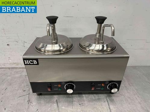 RVS Verwarmde sauspomp Sauswarmer 2 x 2 liter Kaas Karamel, Zakelijke goederen, Horeca | Keukenapparatuur, Ophalen of Verzenden