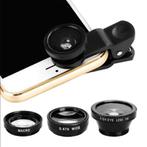 3 in 1 Universele Camera Lens Clip voor Smartphones Zwart -, Audio, Tv en Foto, Nieuw, Verzenden