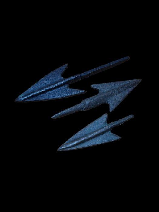 Ancient Greece & Roman Brons, Lot of 3 Top Arrow Points, Antiek en Kunst, Antiek | Overige Antiek