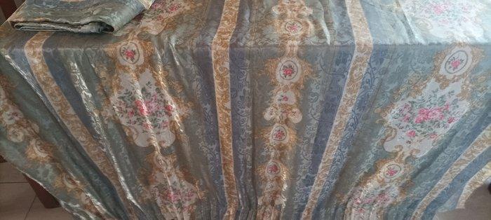 Gordijnstof (2) - 249 cm - 200 cm - Bloemrijke tenten, Antiquités & Art, Tapis & Textile