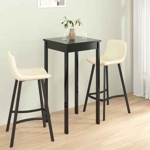 vidaXL Bartafel 55x55x107 cm MDF zwart, Huis en Inrichting, Tafels | Eettafels, Nieuw, Verzenden