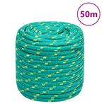 vidaXL Boottouw 18 mm 50 m polypropyleen groen, Verzenden, Nieuw
