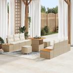 vidaXL Tuinbank Set met kussen 9 pcs Beige en Crème 80 x 80, Tuin en Terras, Verzenden, Nieuw