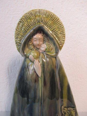 Alfons Noseda - Statue, Mariabeeld - 35 cm - Faïence - 1930
