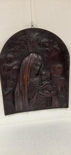 Reliëf, Maternità - 52 cm - Hout, Antiek en Kunst, Kunst | Niet-Westerse kunst